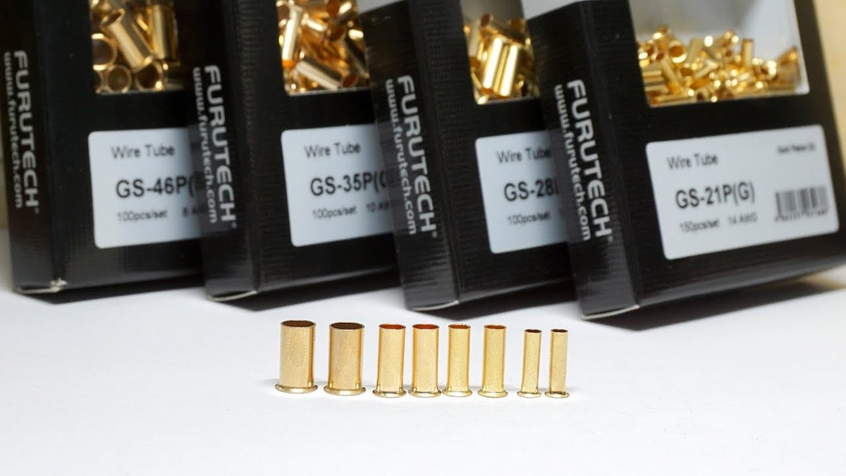Furutech GS-11P / GS-21P Gold Plated Wire Tubes (Pack of 10)